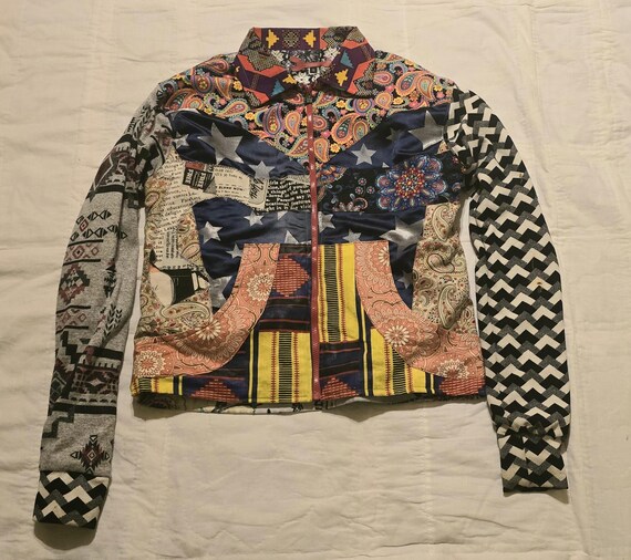 Upscaled Paisley Star Wars Patchwork Jacket. Sz S… - image 1