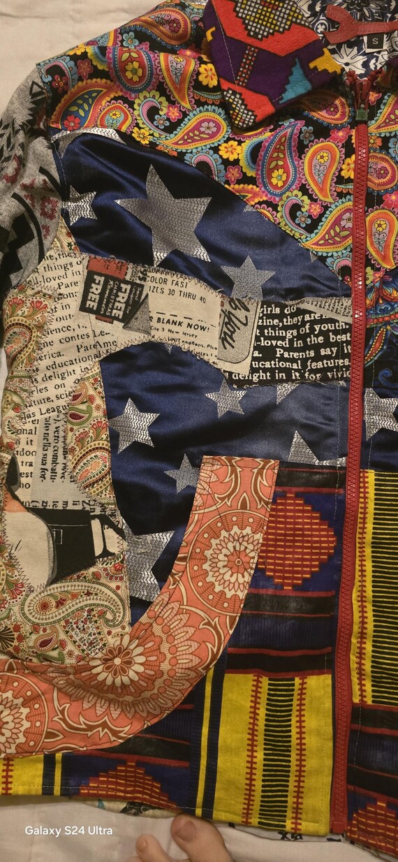 Upscaled Paisley Star Wars Patchwork Jacket. Sz S… - image 3