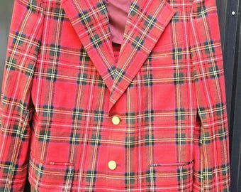 Vintage Richman Brothers Plaid Tartan Sport Jacket