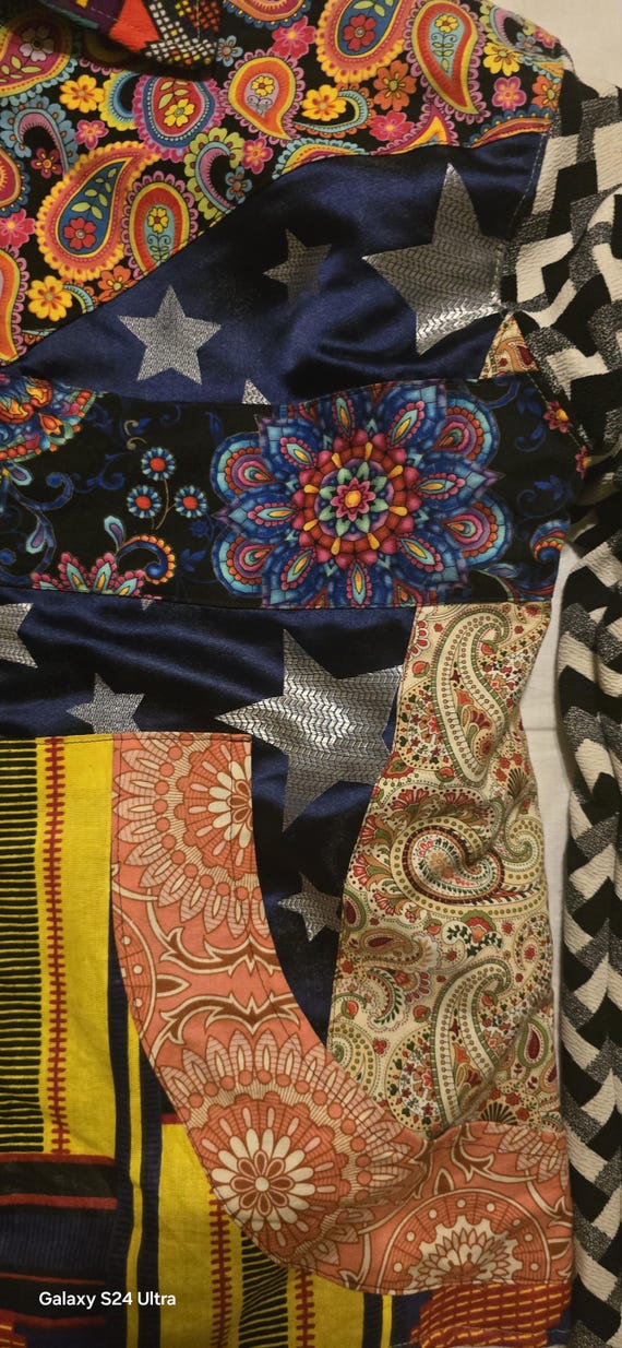 Upscaled Paisley Star Wars Patchwork Jacket. Sz S… - image 4