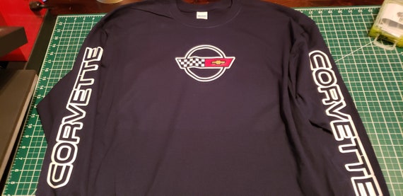 CORVETTE C4 Hoodie With Lettering on Sleeves and Emblem Logo on