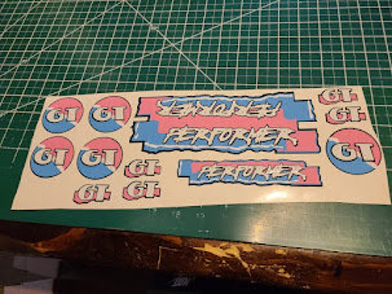 BMX GT Performer Decal Set 86 87 88 Vintage Etsy