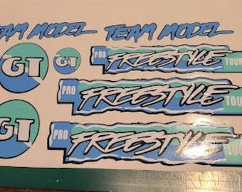 BMX GT Freestyle Pro Tour Team Model Decal ensemble 86 87 88 vintage