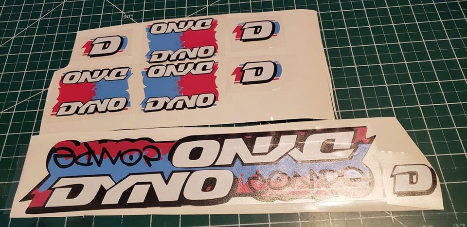Dyno bmx decals hotsell