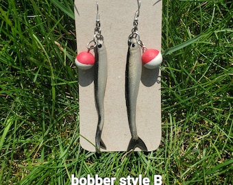 Bobber fish earrings- multiple styles