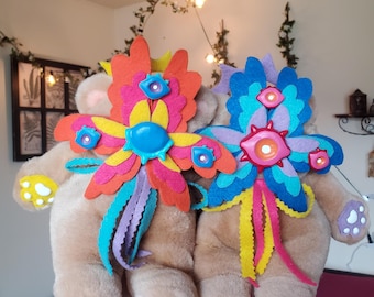 Twin bears angel art doll