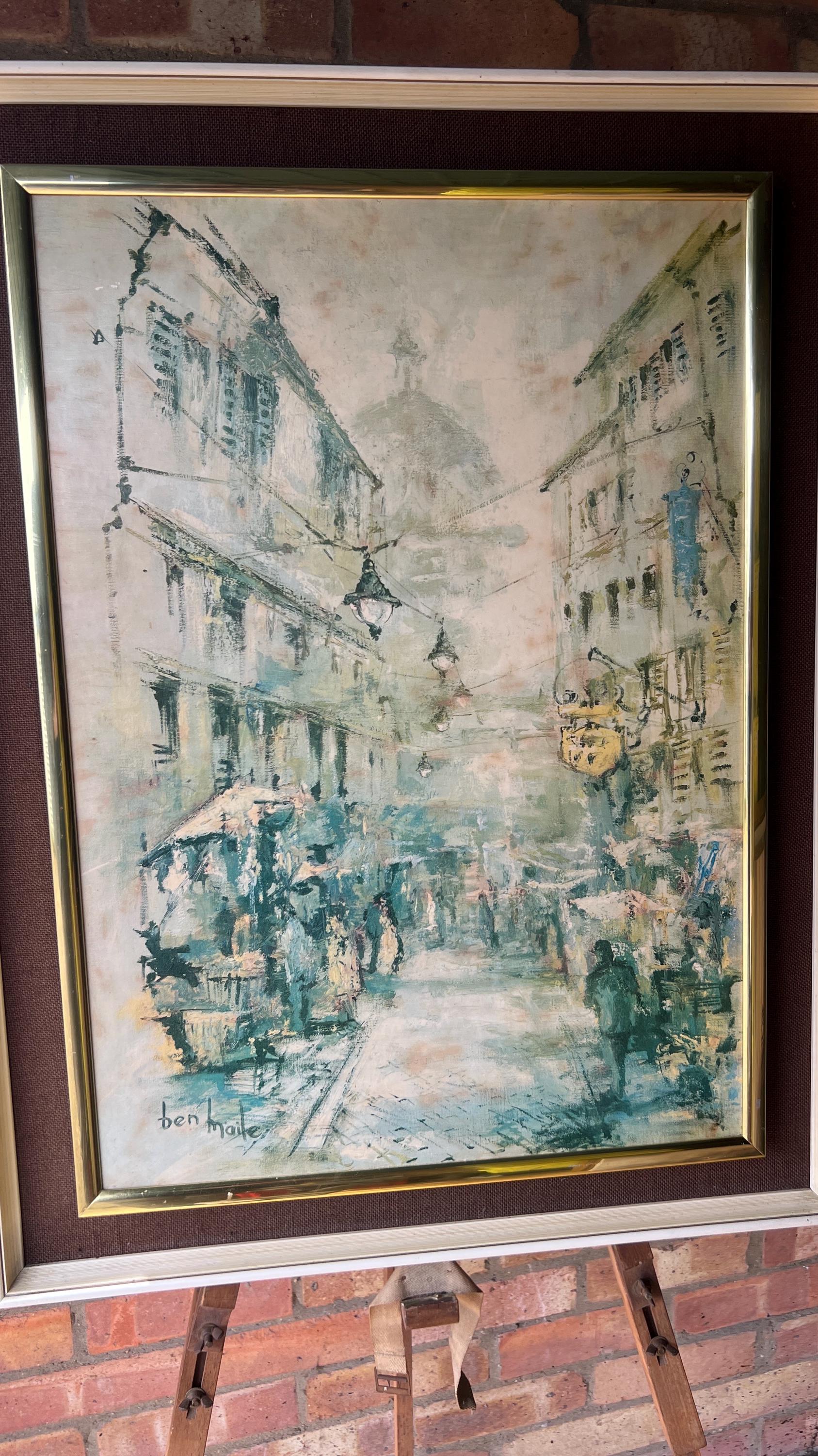 Jim Leon 1960s Impressionist Oleograph of the Shambles After Ben Maile - Etsy UK