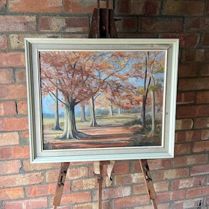 Original Mid-Century Landscape Oil Painting Ashridge Beeches by Jeanne Hope