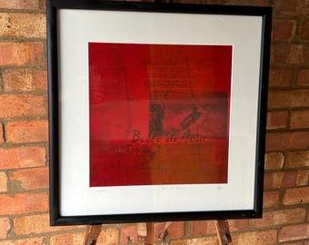 Signed Limited Edition Abstract Print by Natacha Pirnay – Framed