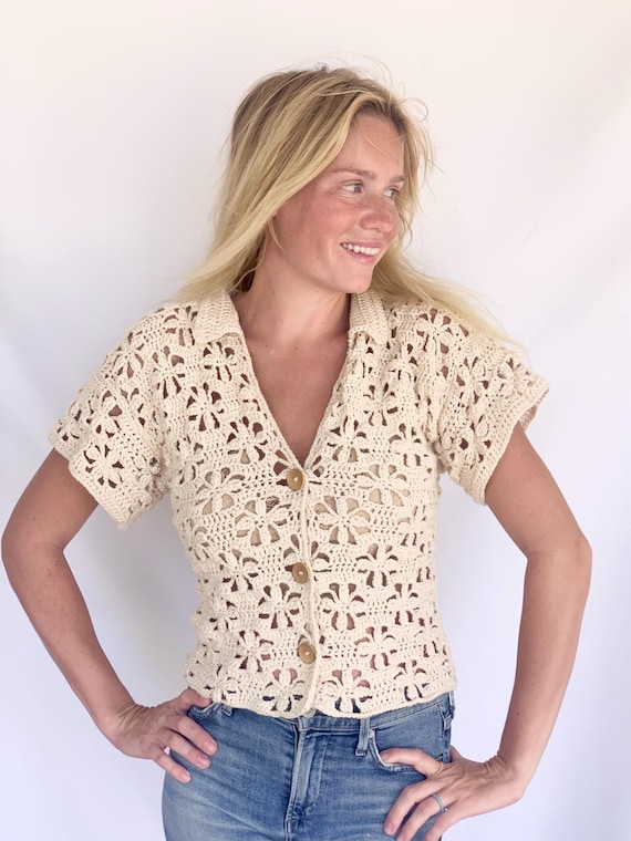トップス BOTT 24SS Cotton Crochet Knit Shirts 05-21-
