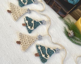Crochet Christmas Tree Garland Pattern: Easy DIY Decoration (PDF Pattern)