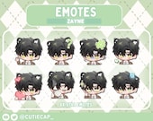 Love and Deepspace emotes | Cat Zayne | Twitch emotes | Discord emotes | Youtube | Emoji | Cute Chibi Emotes |