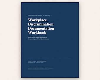 Workplace Discrimination Documentation Workbook | HR Complaint Fillable PDF | EEOC Evidence Organizer | Employee Rights Printable