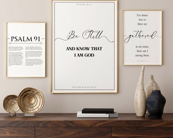Láminas con versículos bíblicos: Decoración cristiana para el hogar (descarga digital)