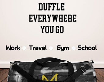Trendy Duffle, Grind, Hustle, Automate Urban Style Gym & Travel Bag - Multi-purpose college student, motivational Graffiti inspired fashion