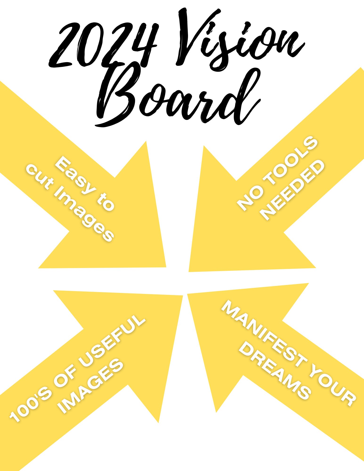 2024 Vision Board, Vision Board, Digital Vision Board, Over 110 Pages ...