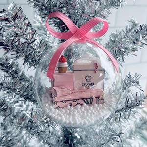 Crumbl Inspired Ornament | Christmas Ornament | Cookie Ornament | Pink Ornament