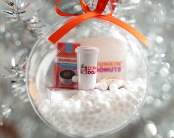 Dunkin' Globe Christmas Ornament: Donut & Coffee Tree Decoration