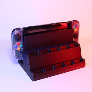 Nintendo Switch Game Card Holder 3D-Printed – Retro Mini Gameboy Design – Gaming Storage Stand – Unique Gift for Gamers, Home Decor, NERD