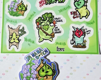 LoZ Sketchy Korok Stickers | 2.5" matte vinyl sticker & Sticker Sheet