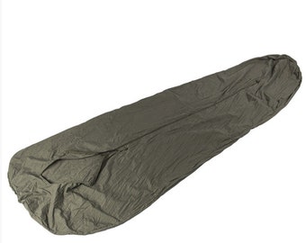 Dutch Army Olive Sleeping Bag Insert with Zipper Vintage Military Surplus Used