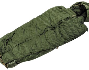 Original British Army Military GB Sleeping Bag OD Green Normal Used