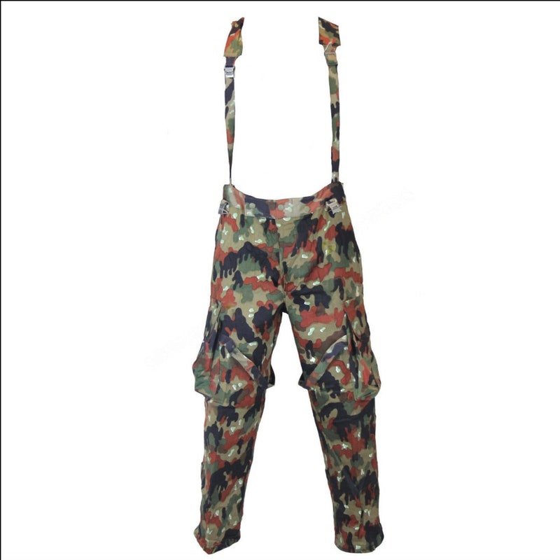 Genuine Swiss army field trousers M70 Switzerland combat Camo sniper pants NEW