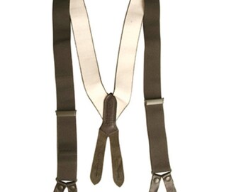 Authentic Vintage German Army Military Suspenders - Durable and Functional Used