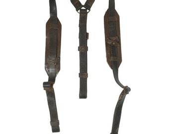 Russian Web Field Suspenders Olive Drab Military Surplus Post-War Durable Used