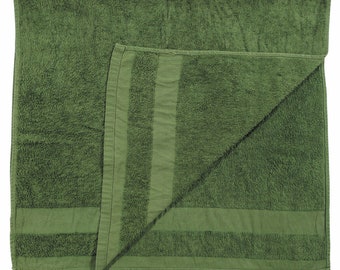 Originele Britse legermilitaire handdoek OD Groen Gebruikt 110x60cm Antimicrobieel