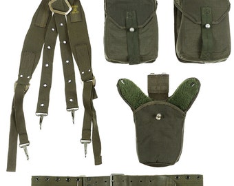 Original Swedish Army Military Tactical Set 304 5 parts OD Green