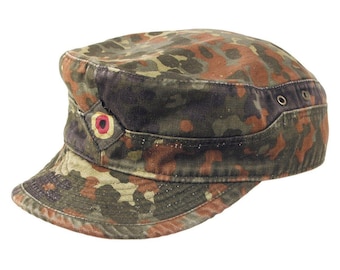 Bundeswehr BW Field Cap Flecktarn Camo Military Surplus Used