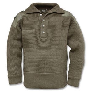 Original Austrian Army Military Alpine Sweater Pullover Knit Wool NEW OD Green
