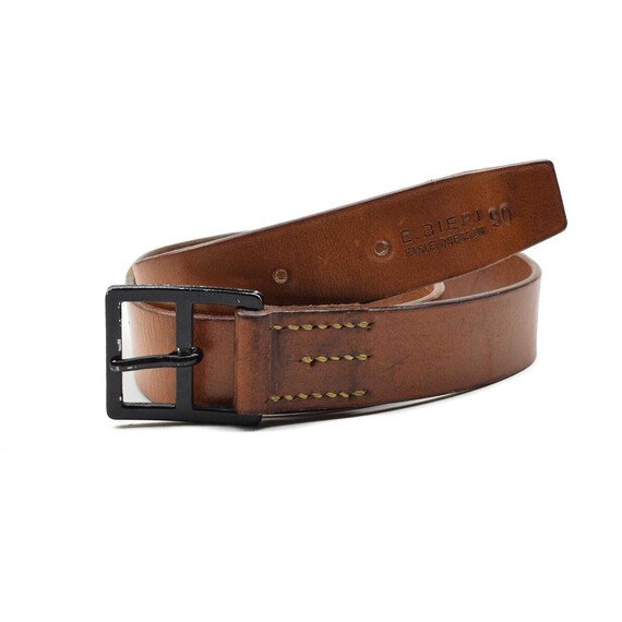 スイス軍 ベルト SWISS ARMY LEATHER BELT ブラウン Original Swiss Army Military Field Vintage Belt Leather