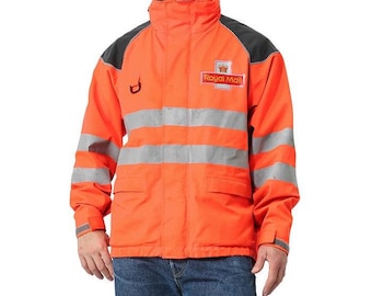 Genuine British GB Royal Original Mail Jacket Rain Waterproof Hooded Orange