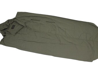 Original British Army Military GB Sleeping Bag Liner OD Green Used