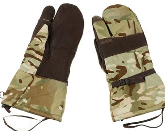 Guanti GB originali dell'esercito britannico MTP Camo Gore-tex Trigger Finger usati taglia S