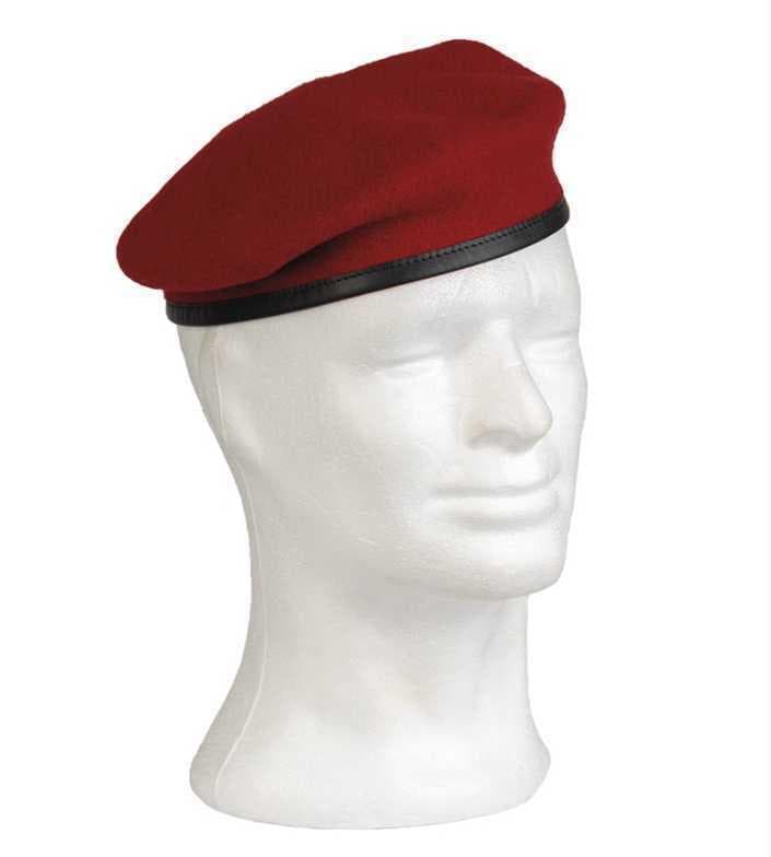 Original Plein Ciel Beret German Army Commando Bundeswehr 100% Merino Wool Coral