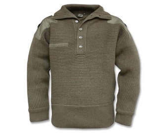 Pull alpin militaire d'origine de l'armée autrichienne en laine tricotée NEW OD Green