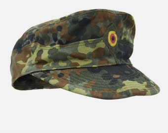 Gorra original del ejército alemán Bundeswehr militar Flecktarn campo de combate sombrero genuino