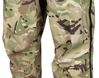 Pantaloni antivento impermeabili originali British Army GB leggeri MTP Camo