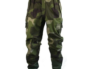 Original Swedish Army M90 Pants Splinter Genuine Trousers Camo Field BDU New