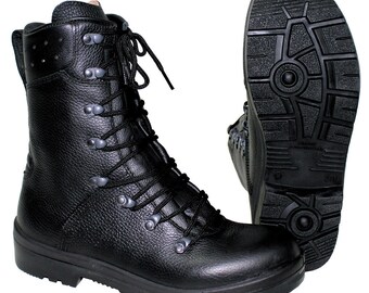 Original Genuine German Army Combat Boots Field Bundeswehr BDU Black Leather