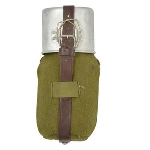ROMANIAN ALUMINUM CANTEEN W/FELT COVER