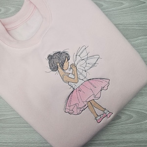 Embroidered Ballerina Sweater , Kids Jumper ,