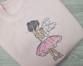 Embroidered Ballerina Sweater , Kids Jumper ,