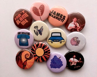 James Marriott pin-badges - Set van 3-12 *25 mm*