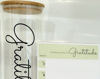 Expressions of Gratitude Jar with Notecards