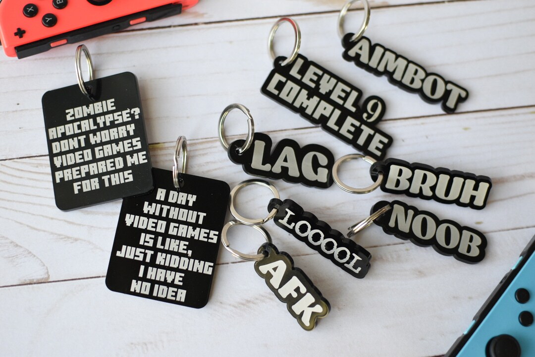 Gamer Kid Keychains| Backpack Tags| Personalized Keychains - Etsy