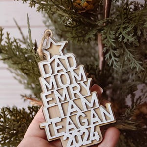 Personalized tree Ornaments – Custom Wooden Christmas decor